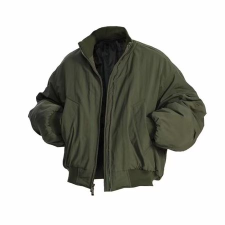 Men's Short Silhouette Jacket with Stand Collar Baseball Jacket